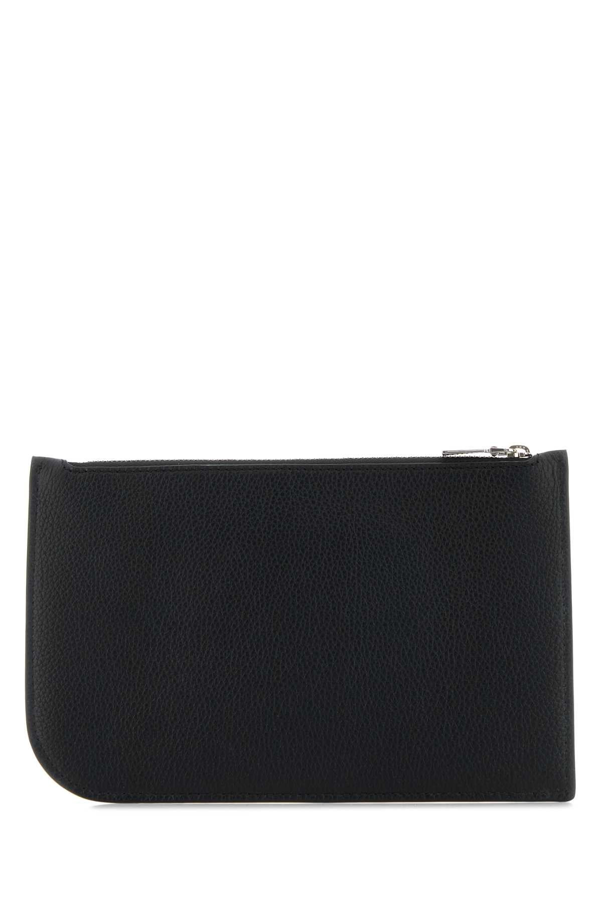 Alexander Mcqueen Men Black Leather Pouch - 3