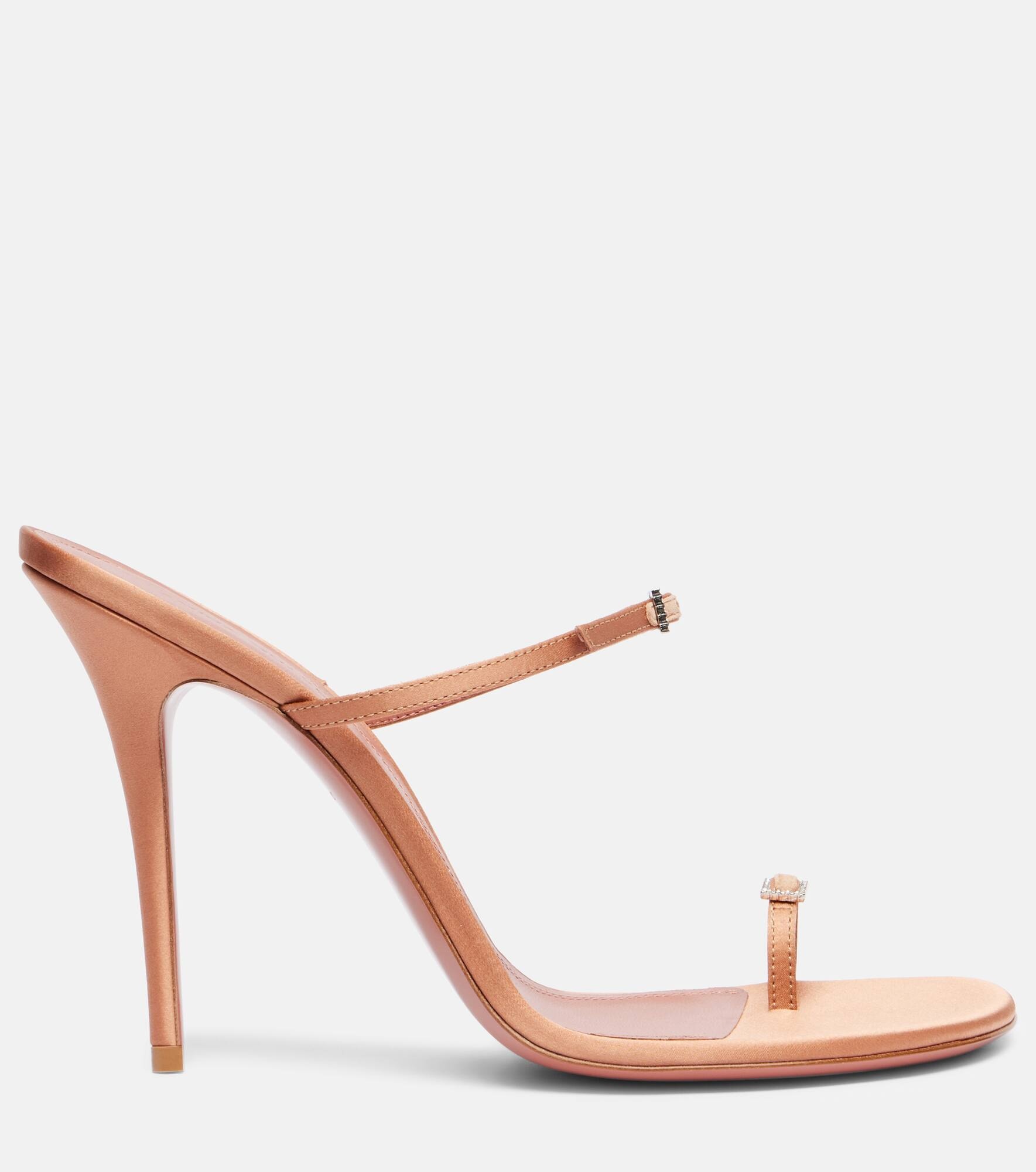 Adut 105 satin and leather mules - 4