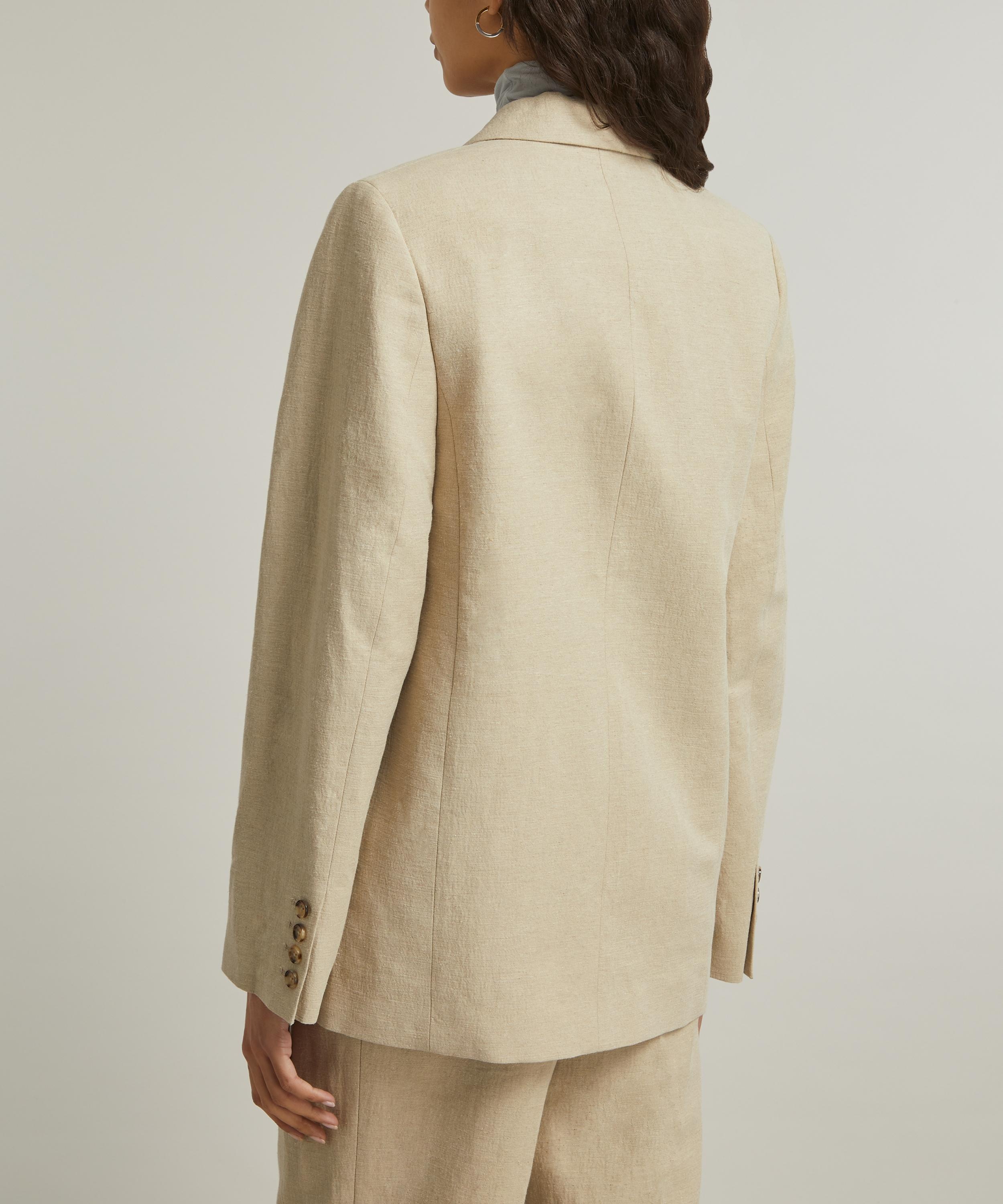 Linen Tailored Suit Jacket - 4