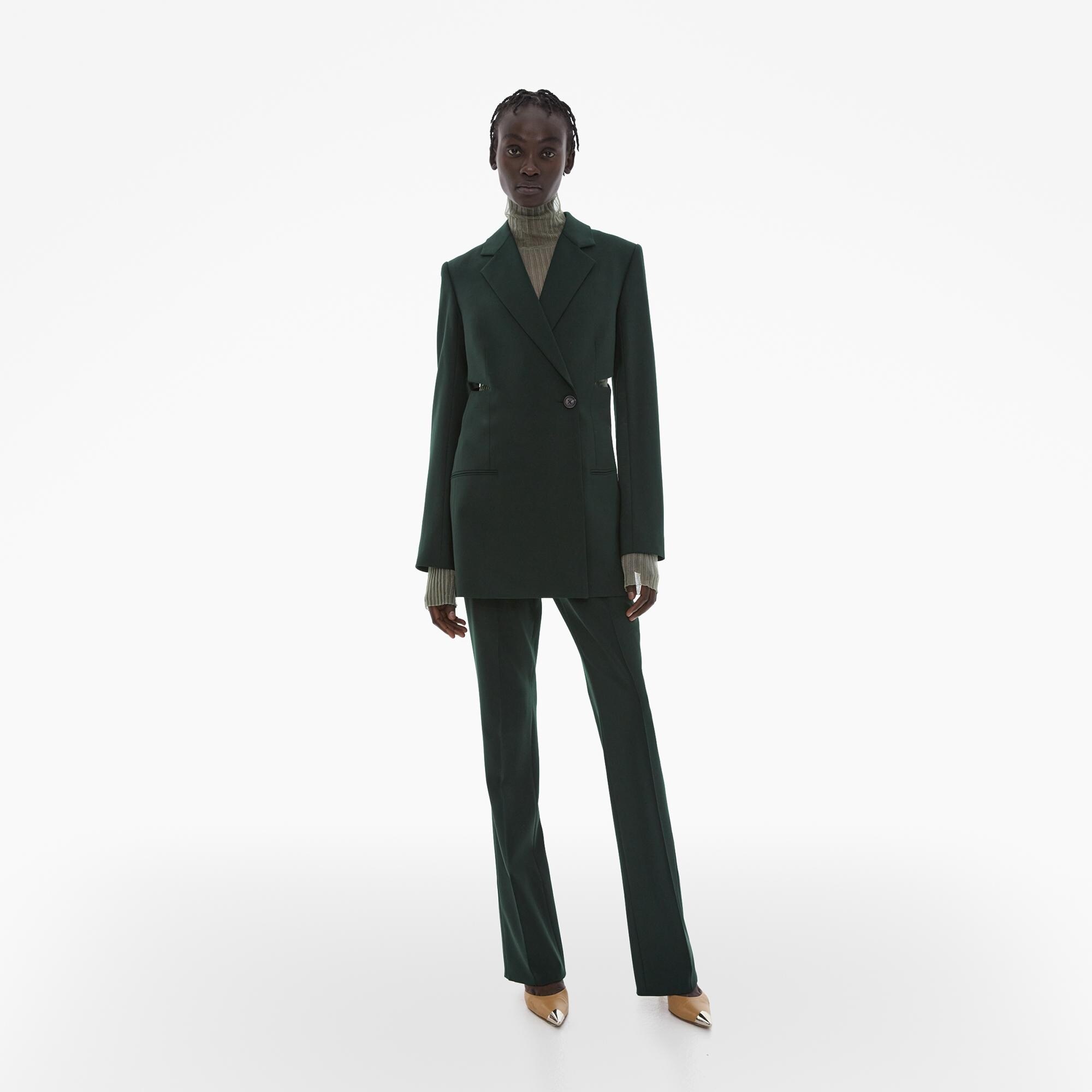 STRETCH WOOL SLASH BLAZER - 8