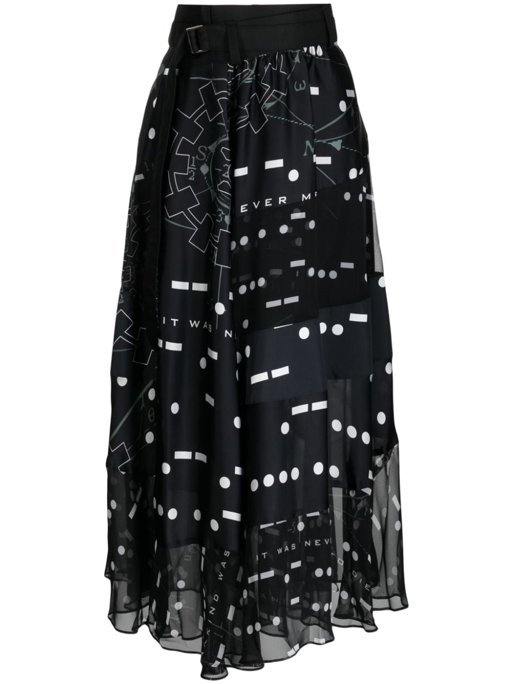 x Interstellar belted midi skirt - 2