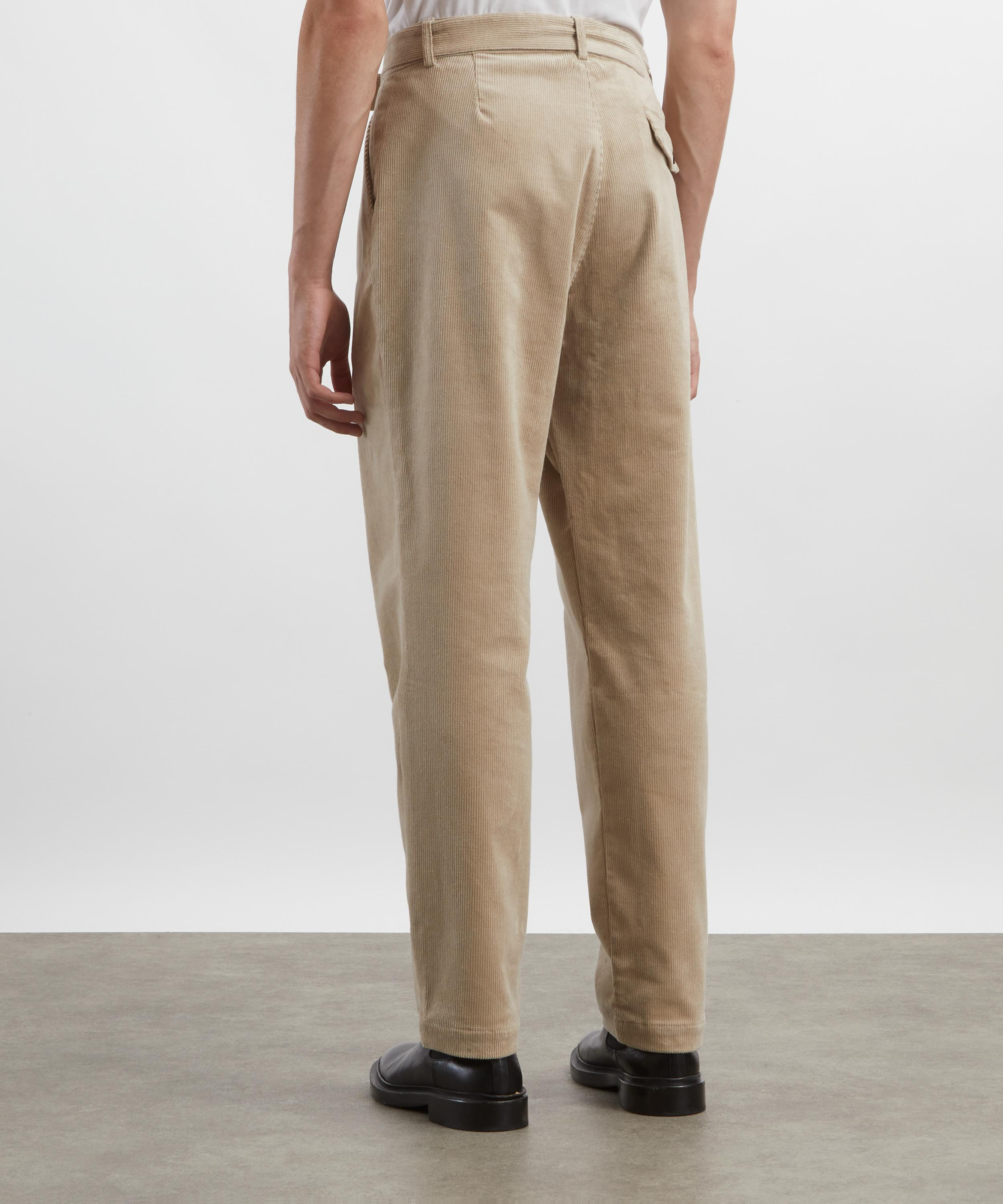 Belted Sibley Cord Beige Trousers - 4