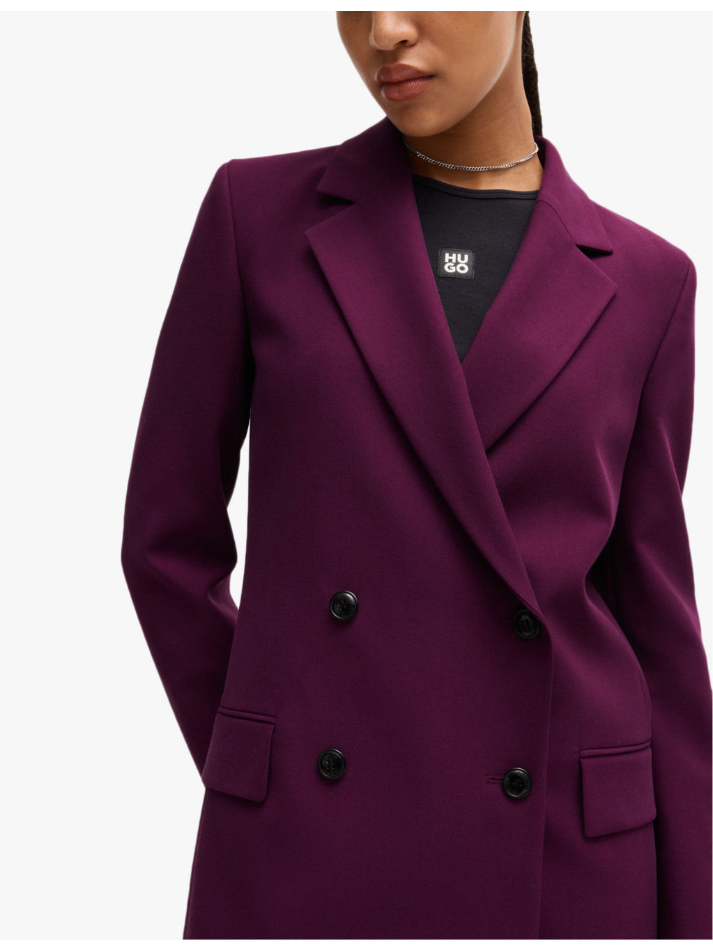 Double-breasted relaxed-fit stretch-woven blazer - 5
