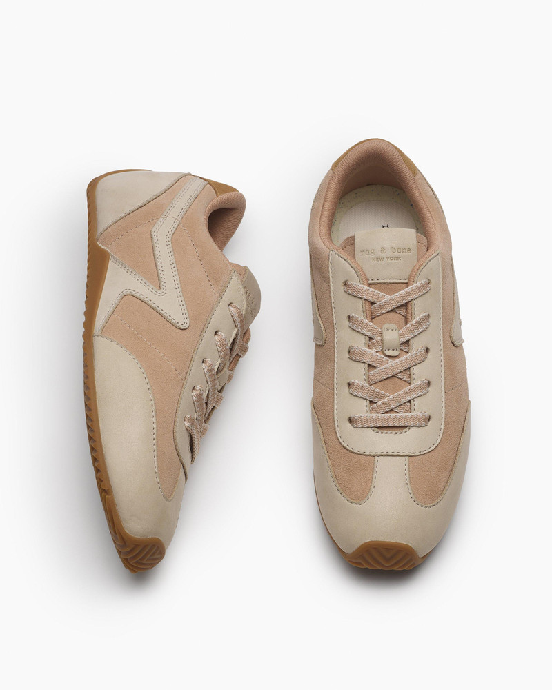 Ultra Slim Retro Runner Sneakers Suede & Leather 5