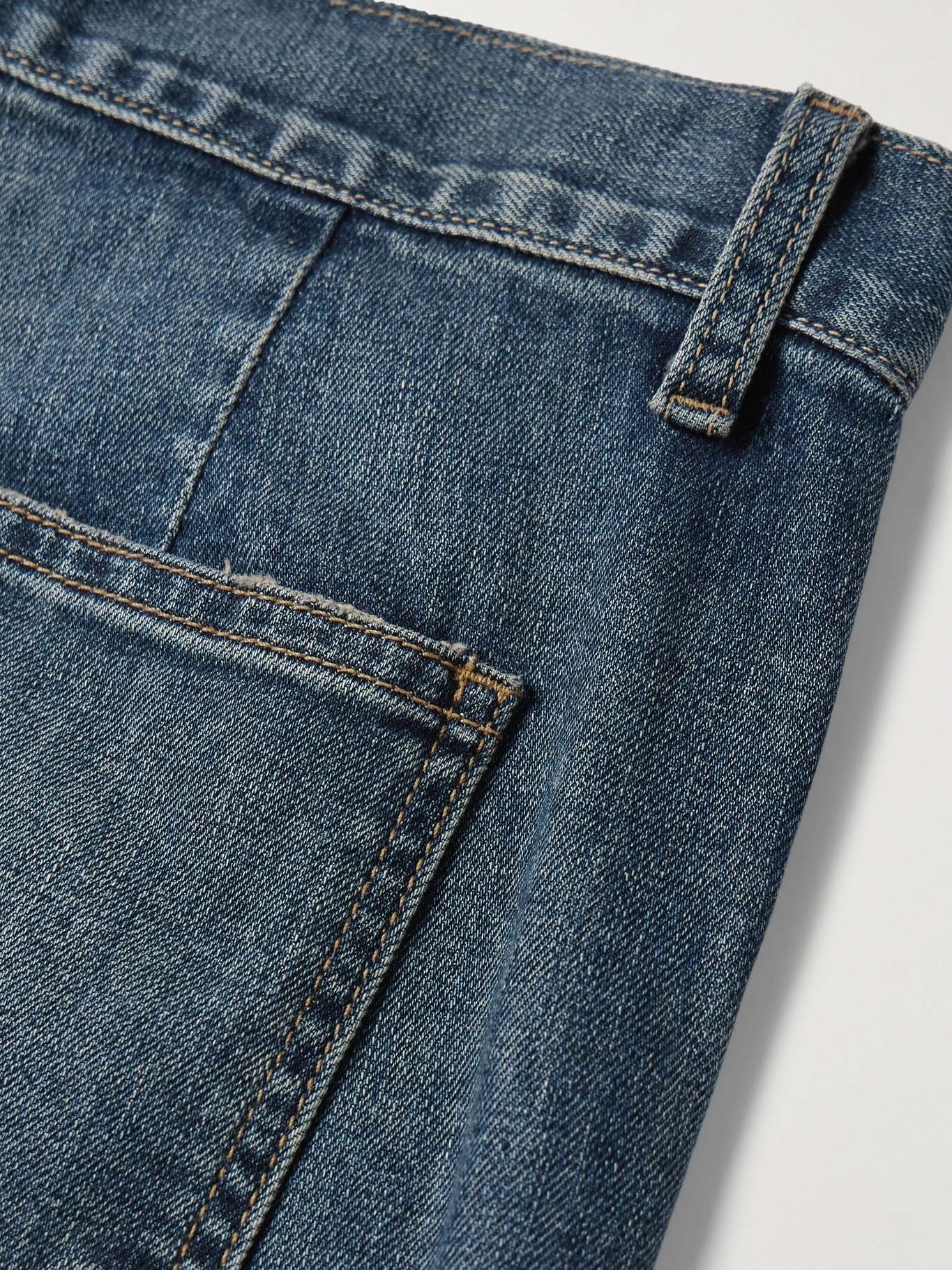Terrell frayed high-rise straight-leg jeans Blue - 6