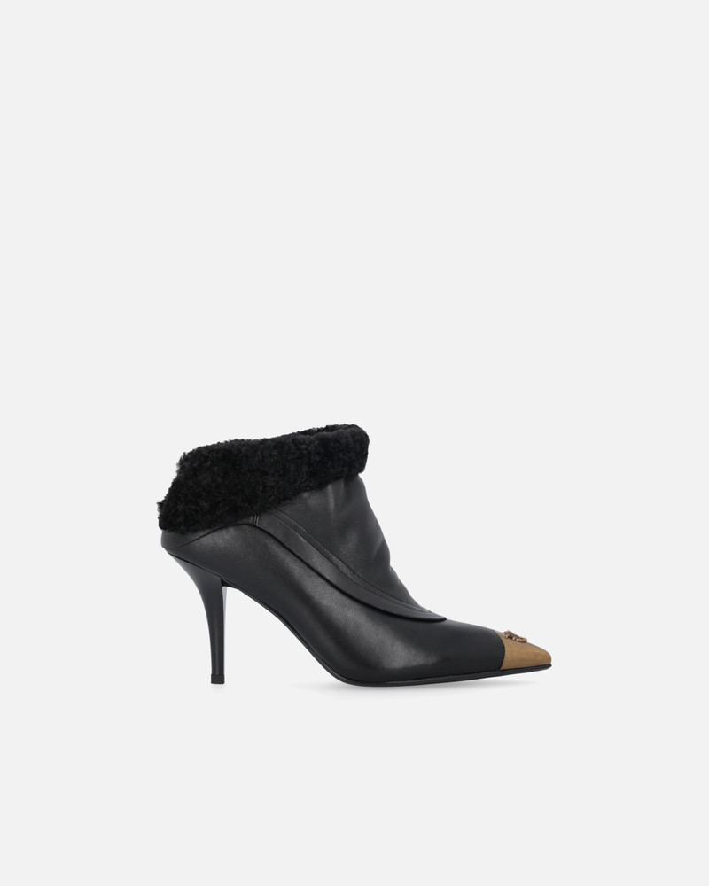 BOOTIES WITH FAUX FUR AND METAL TOE 1