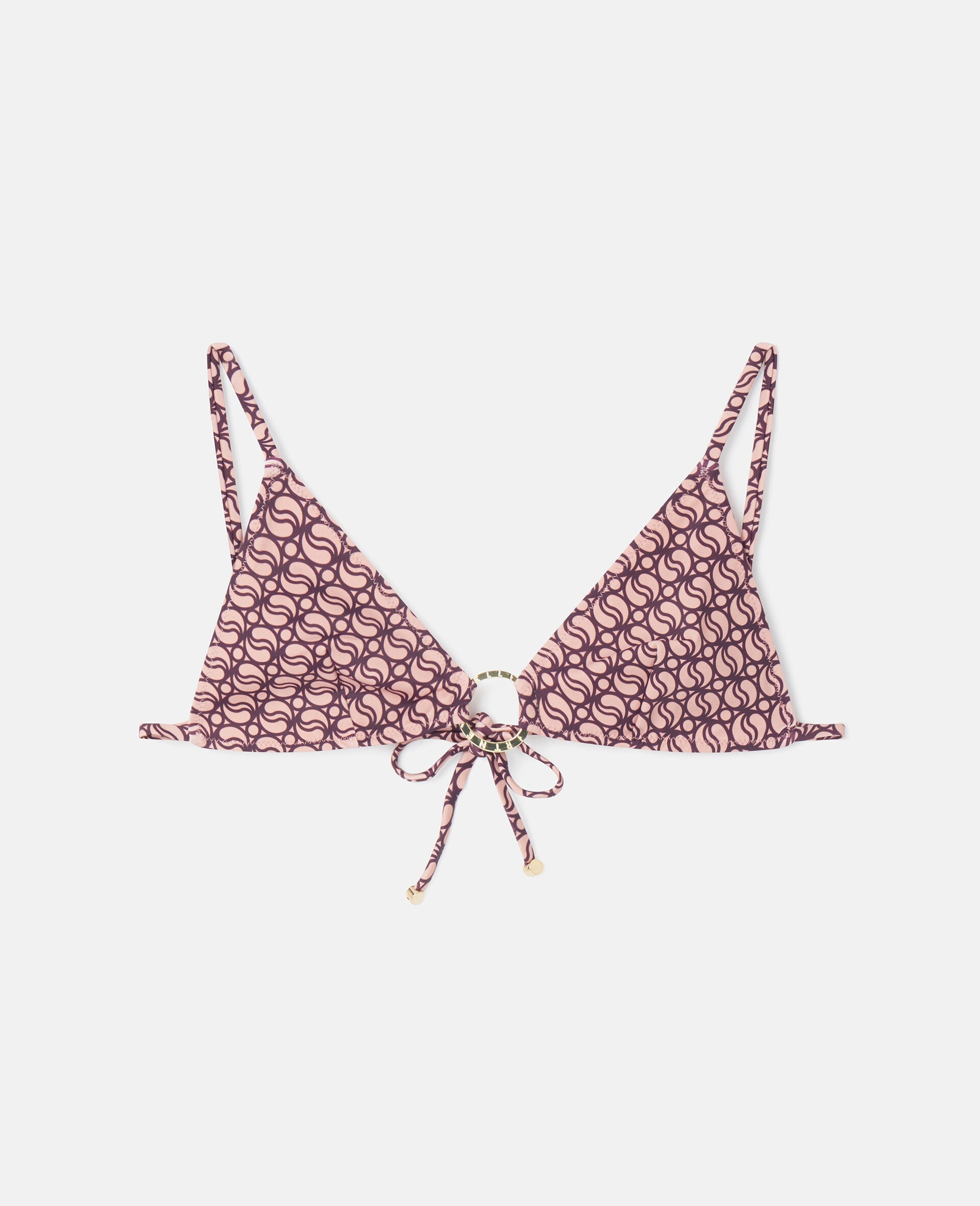 S-Wave Print Triangle Bikini Top - 1