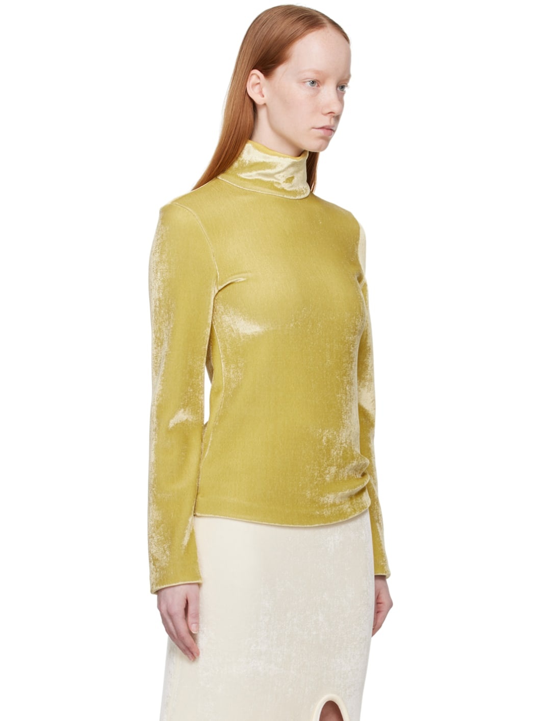 Yellow Zip Turtleneck - 2
