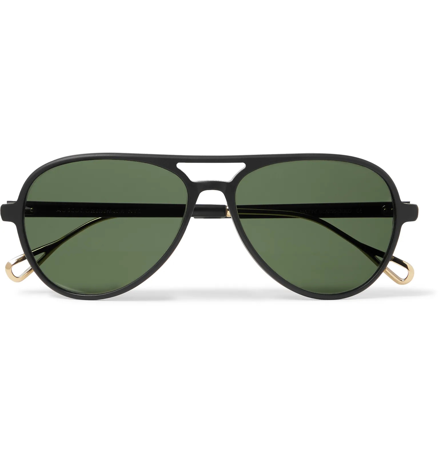 Aviator-Style Acetate and Gold-Tone Sunglasses - 1