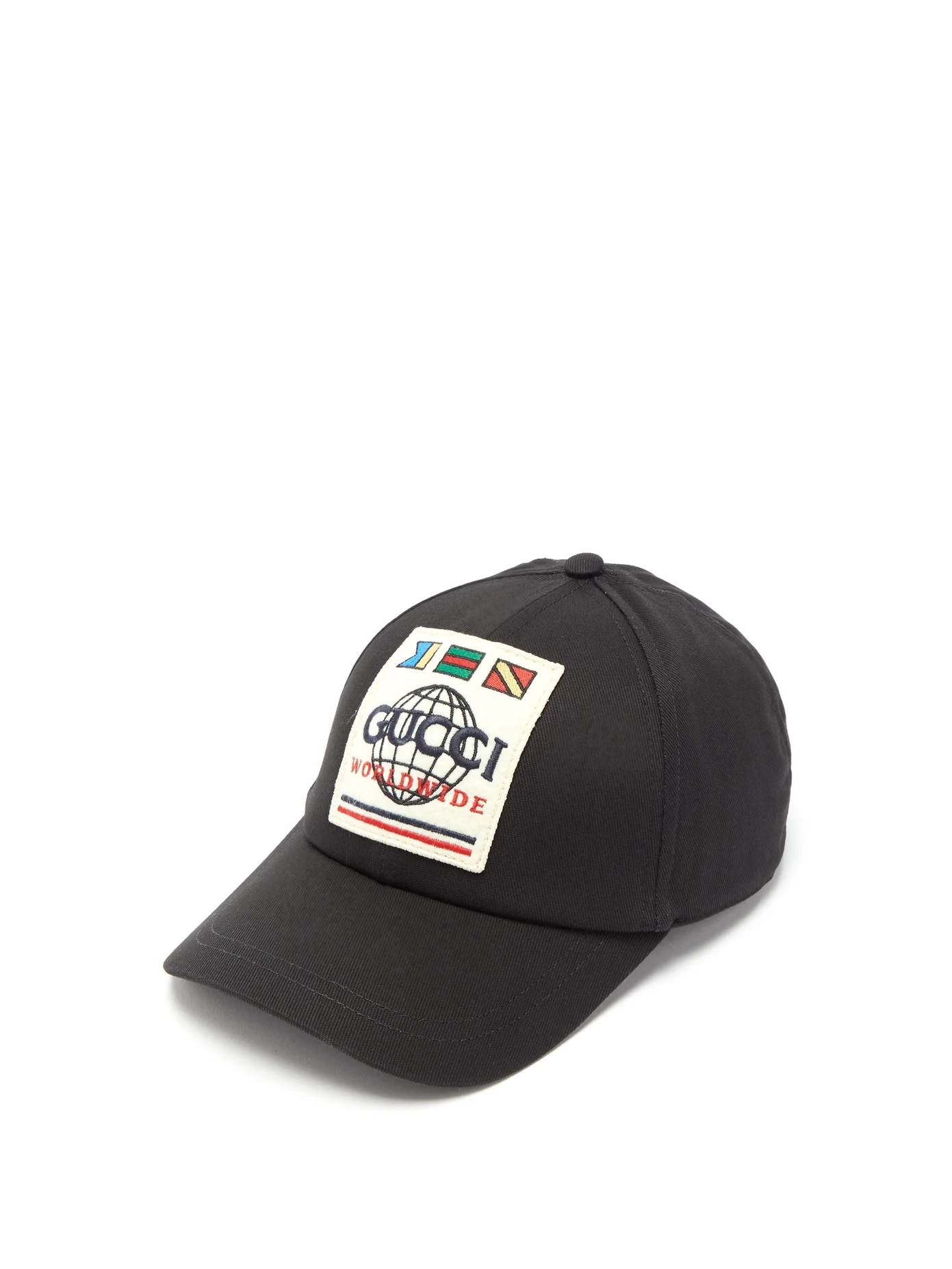 Worldwide-logo cotton-canvas cap - 1