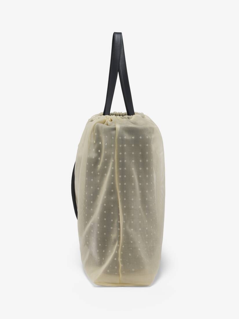 トートバッグ ALEXANDER MCQUEEN TWO-TONE NEBULA SHOPPING BAG Alexander McQueen Two-tone Leather And Tulle Nebula Shopping