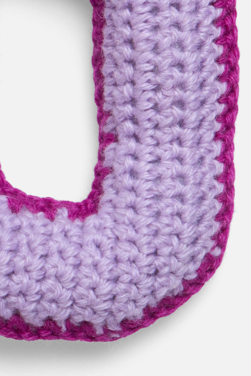 The Elder Statesman CROCHET LETTER KEYCHAIN CHARM outlook