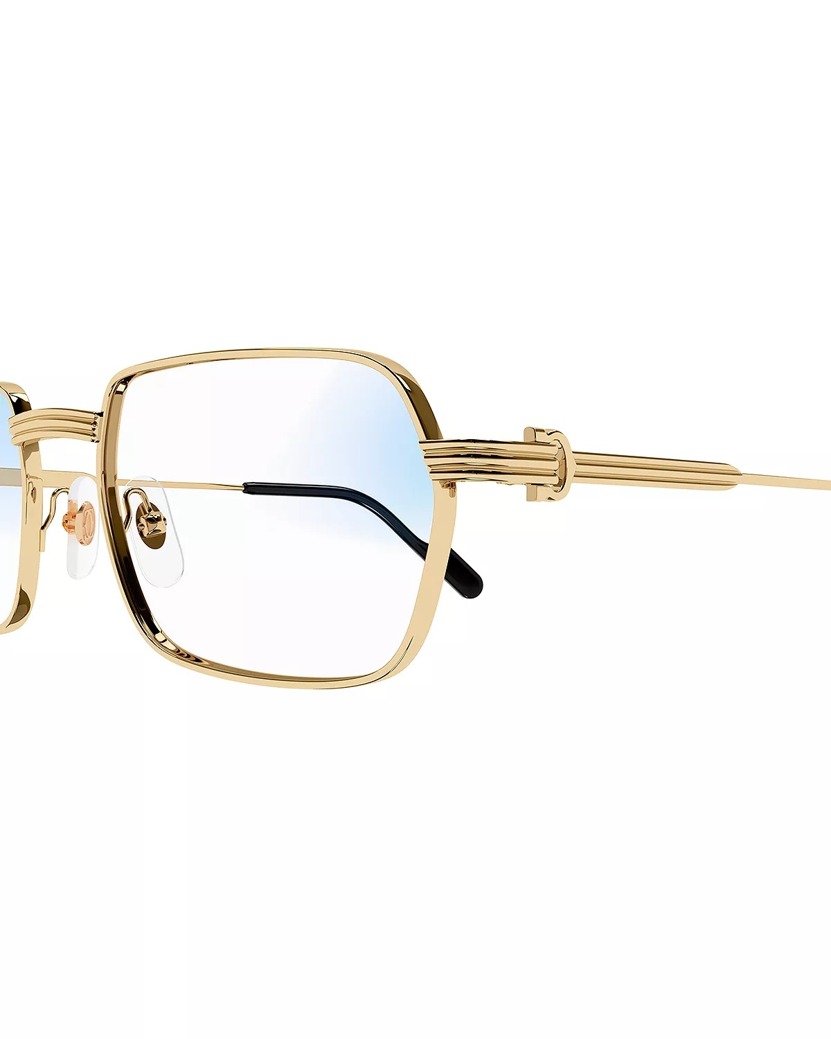 Premiere De Cartier 24 Carat Gold Plated Photochromatic Rectangular Sunglasses, 56mm - 7