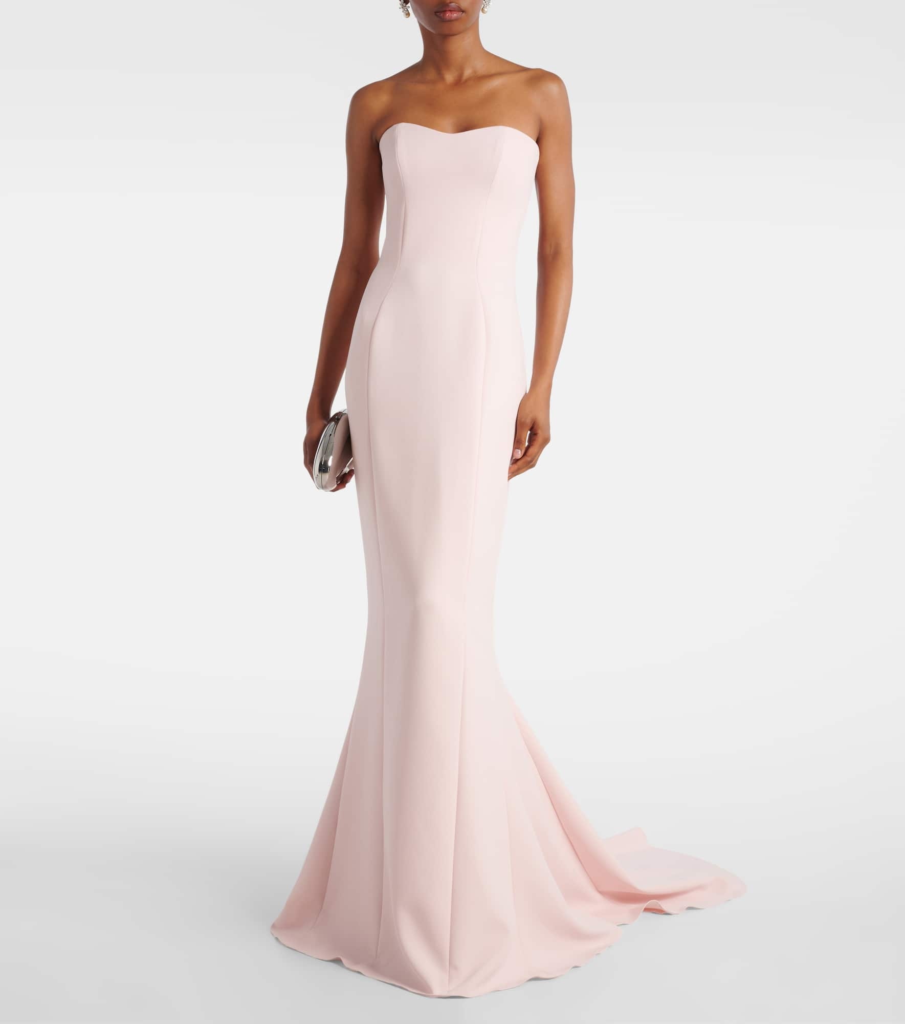 Trumpet crêpe gown - 2
