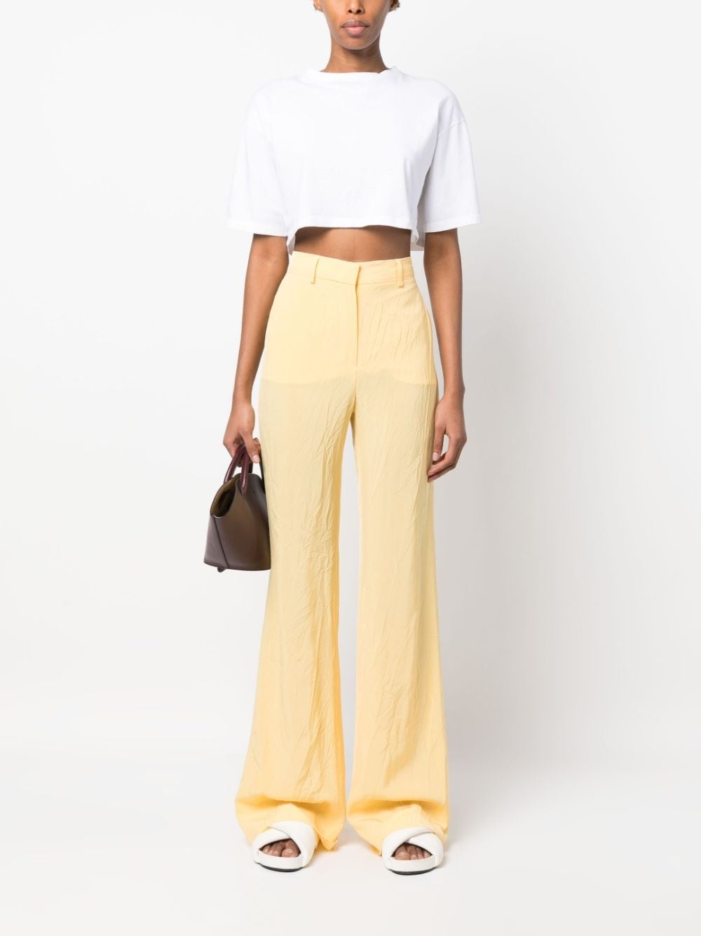 high-waist flared trousers - 2