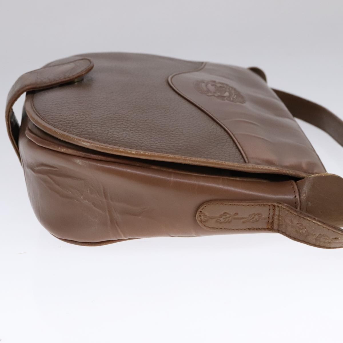 Burberry Shoulder Bag Leather Brown Silver - 4