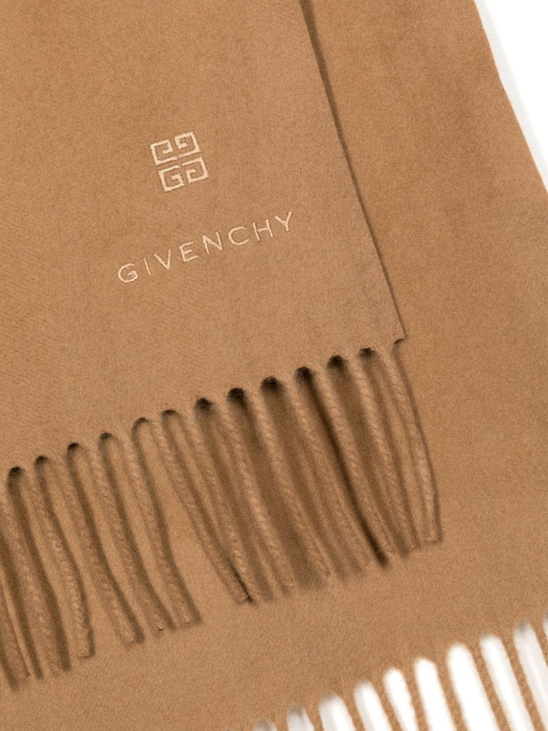 Givenchy signature 4G-embroidered cashmere scarf outlook