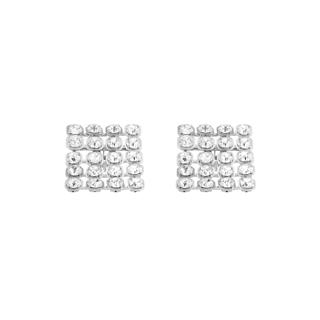 Women's 10pm Earrings in Shiny Silver - 1