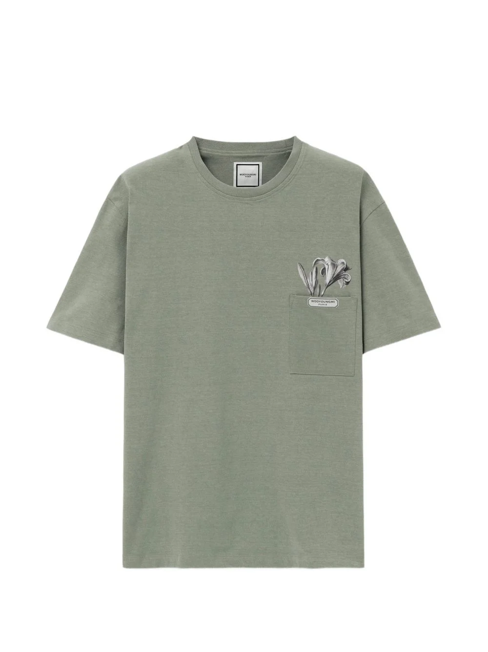floral-print pocket t-shirt - 1