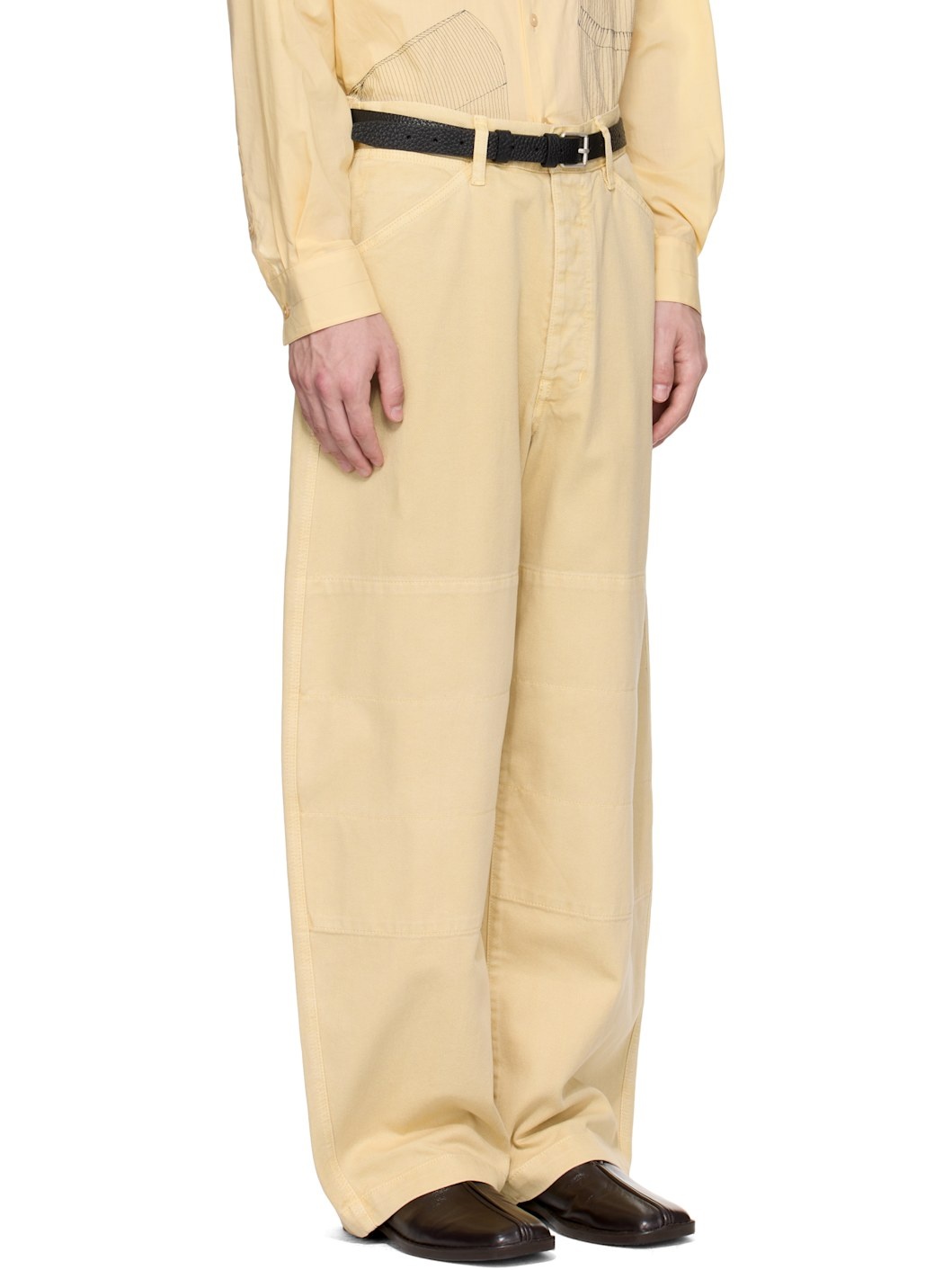 Beige Big Work Jeans - 2