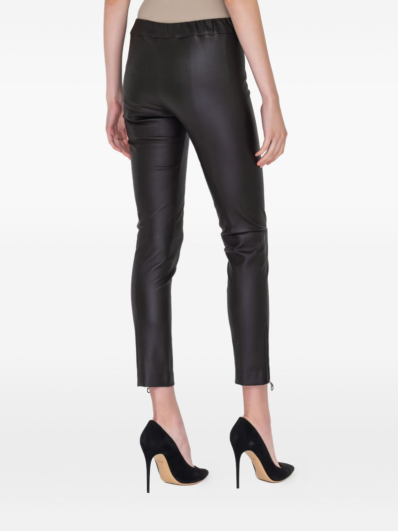 zip-detail leather trousers 4