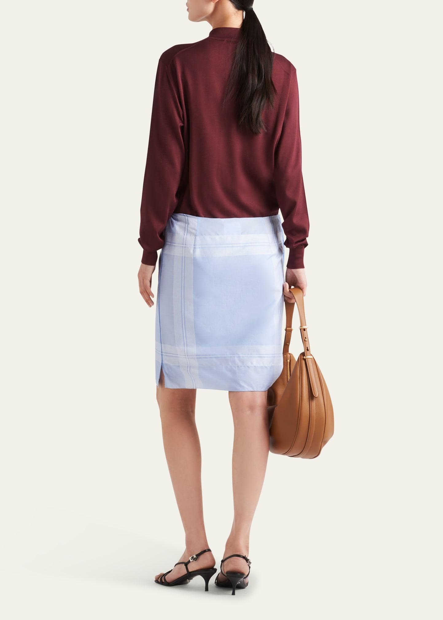 Long Sleeve Silk Polo Shirt - 3