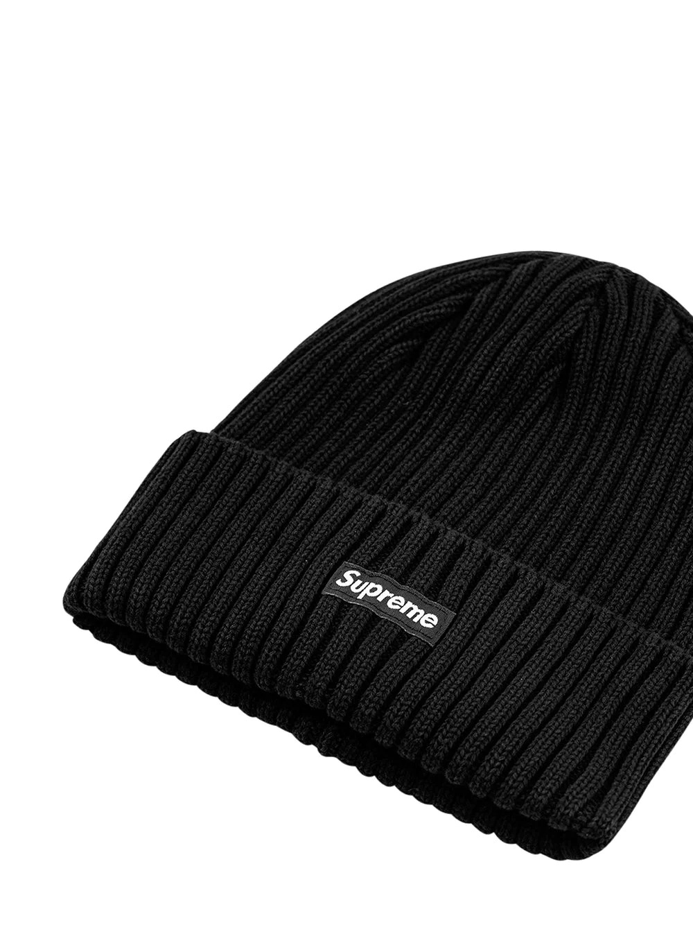 logo-patch knitted beanie - 2