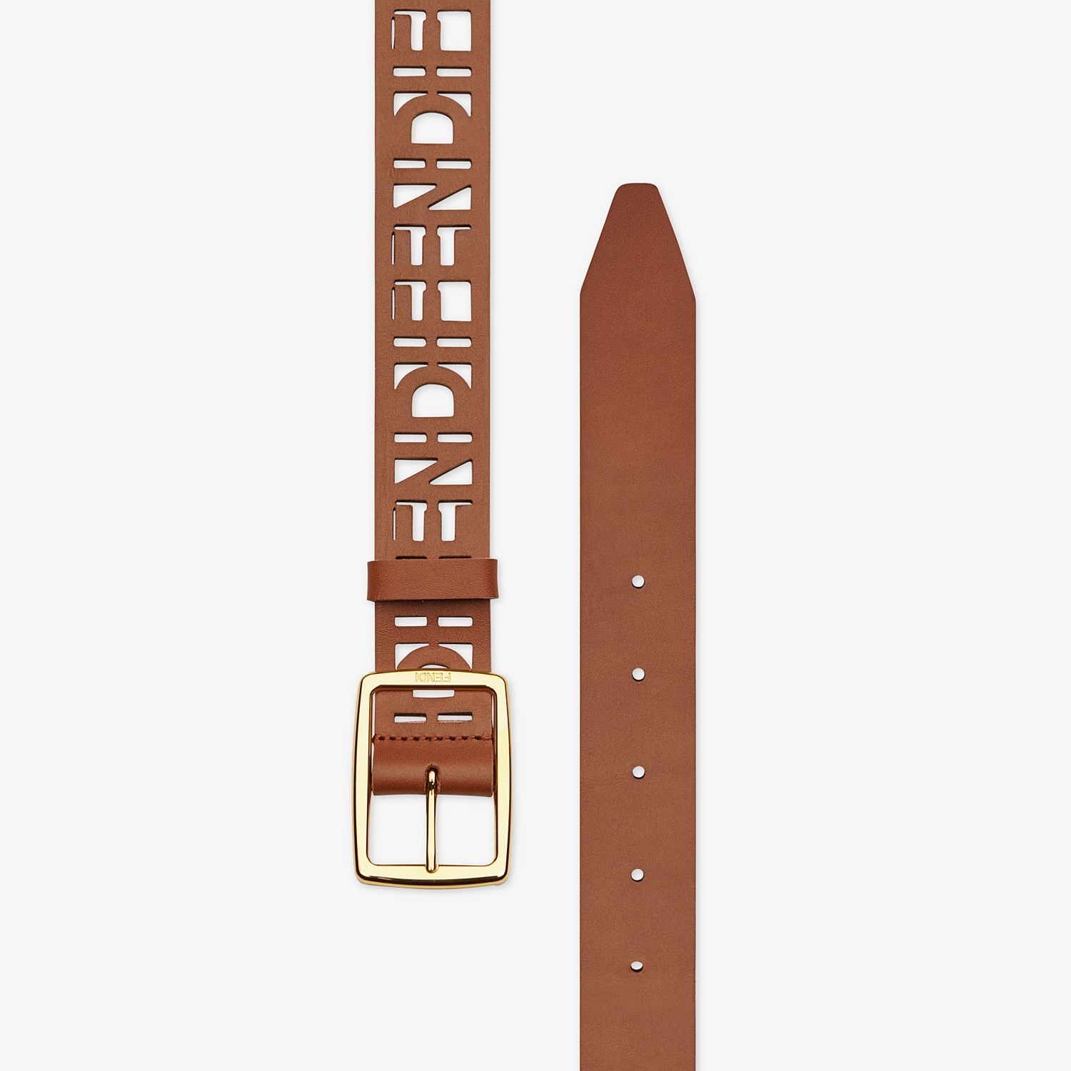 Brown leather belt - 2