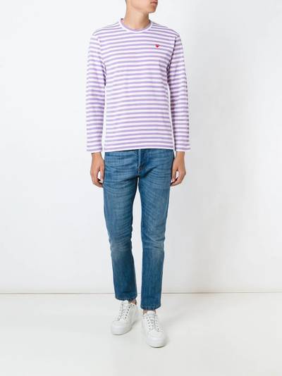 Comme des Garçons PLAY mini heart striped T-shirt outlook