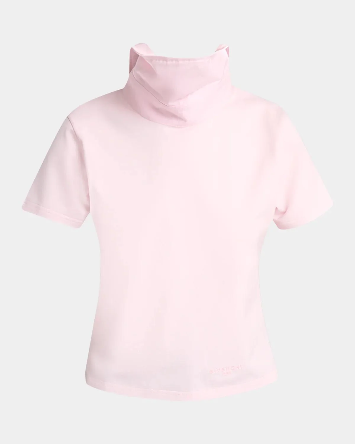 Cotton Poplin Stand-Collar Top - 1