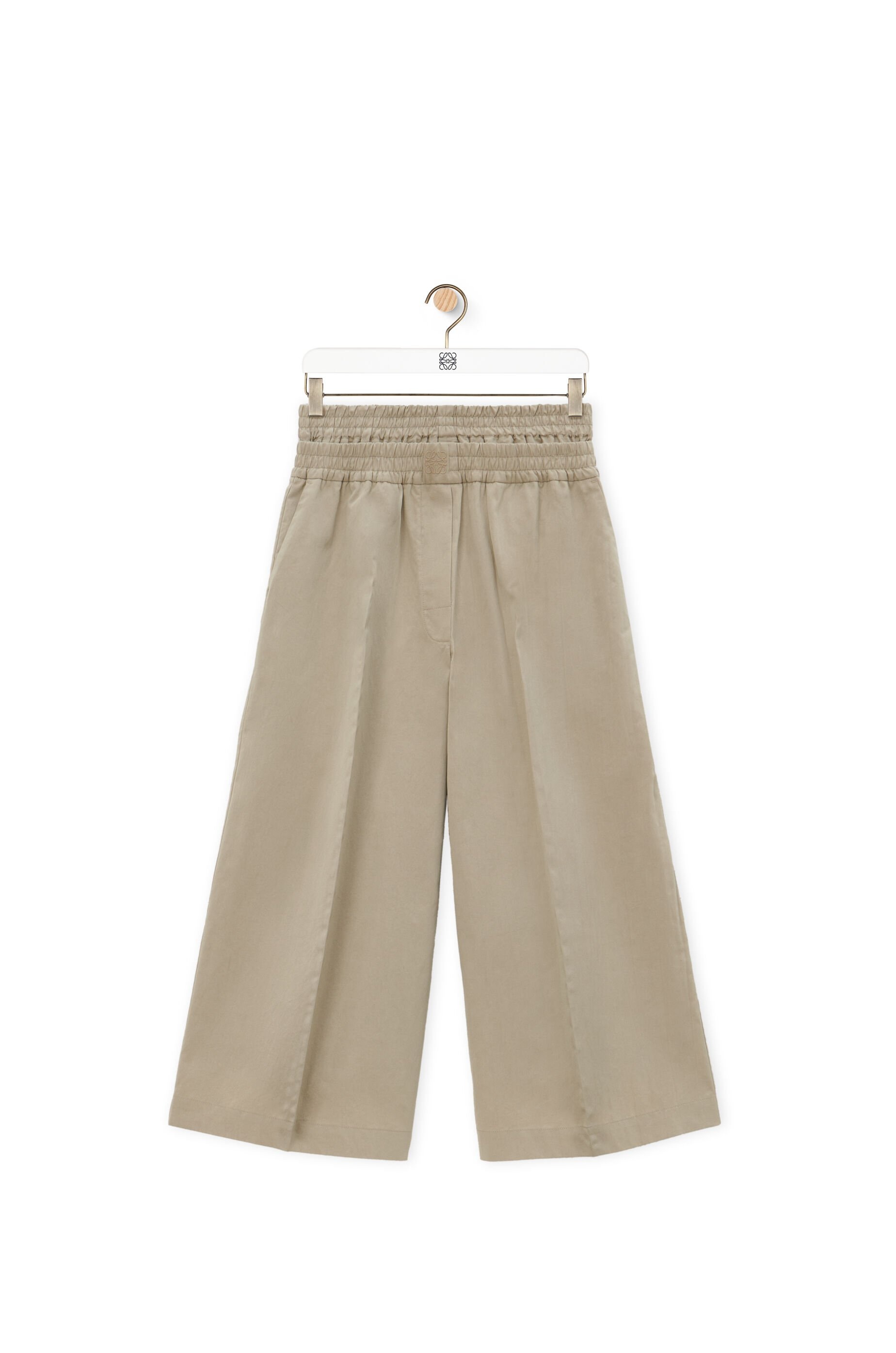 Cropped trousers in cotton and silk - 1