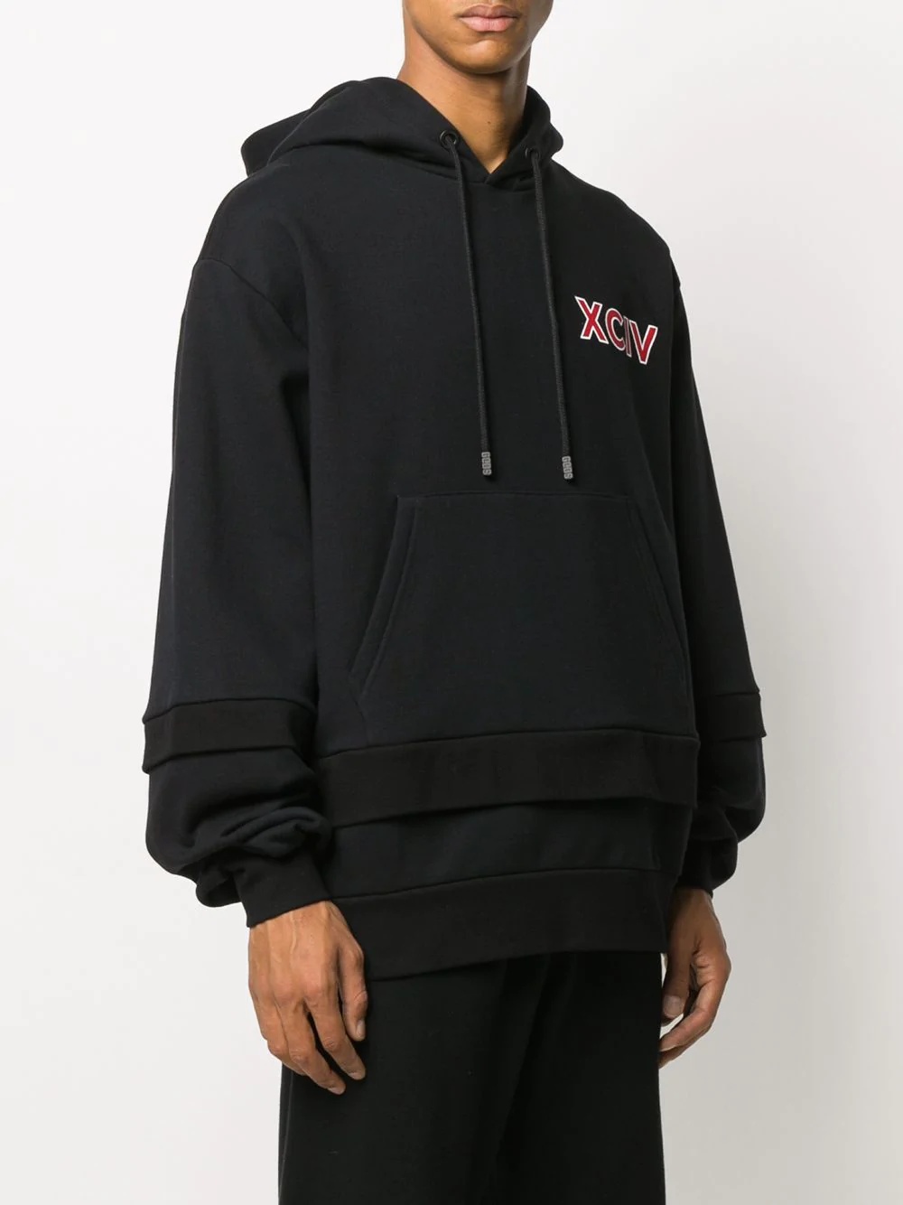 logo drawstring hoodie - 3