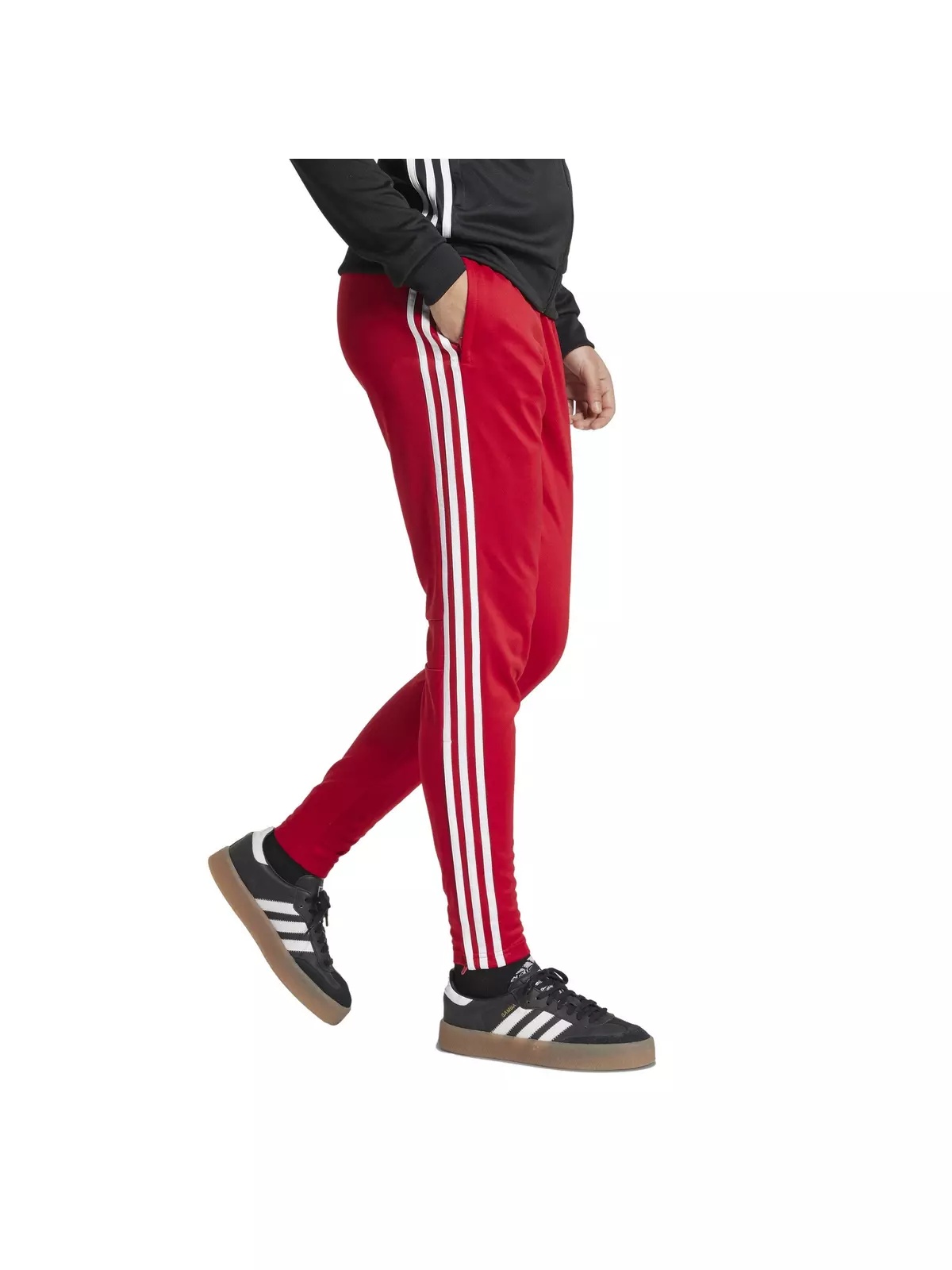 Women's Tiro 25 Essentials Training Tracksuit Bottoms -Red/White - 5