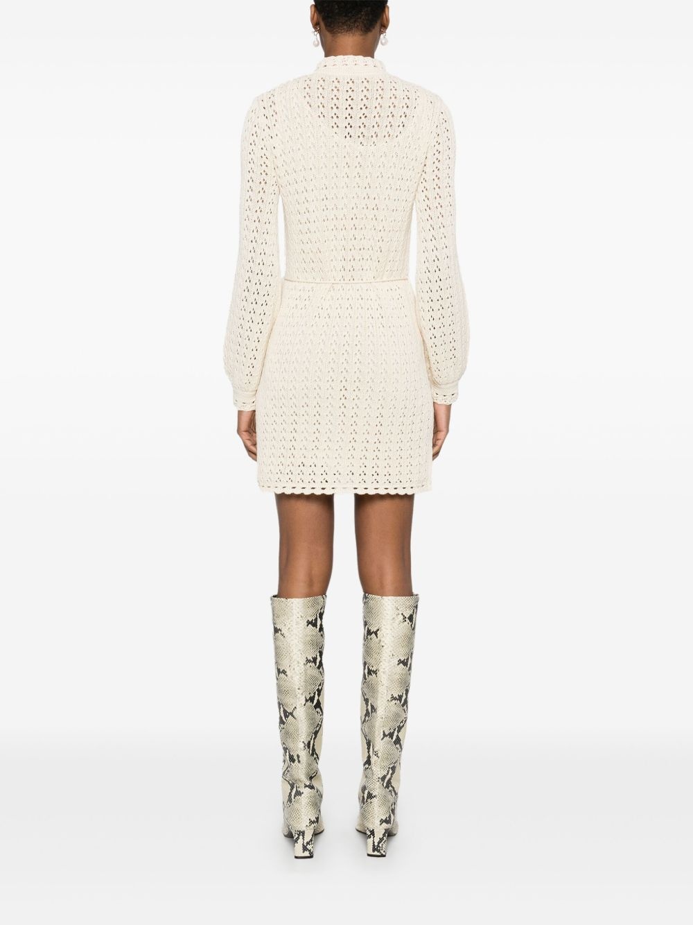 knitted mini dress - 4