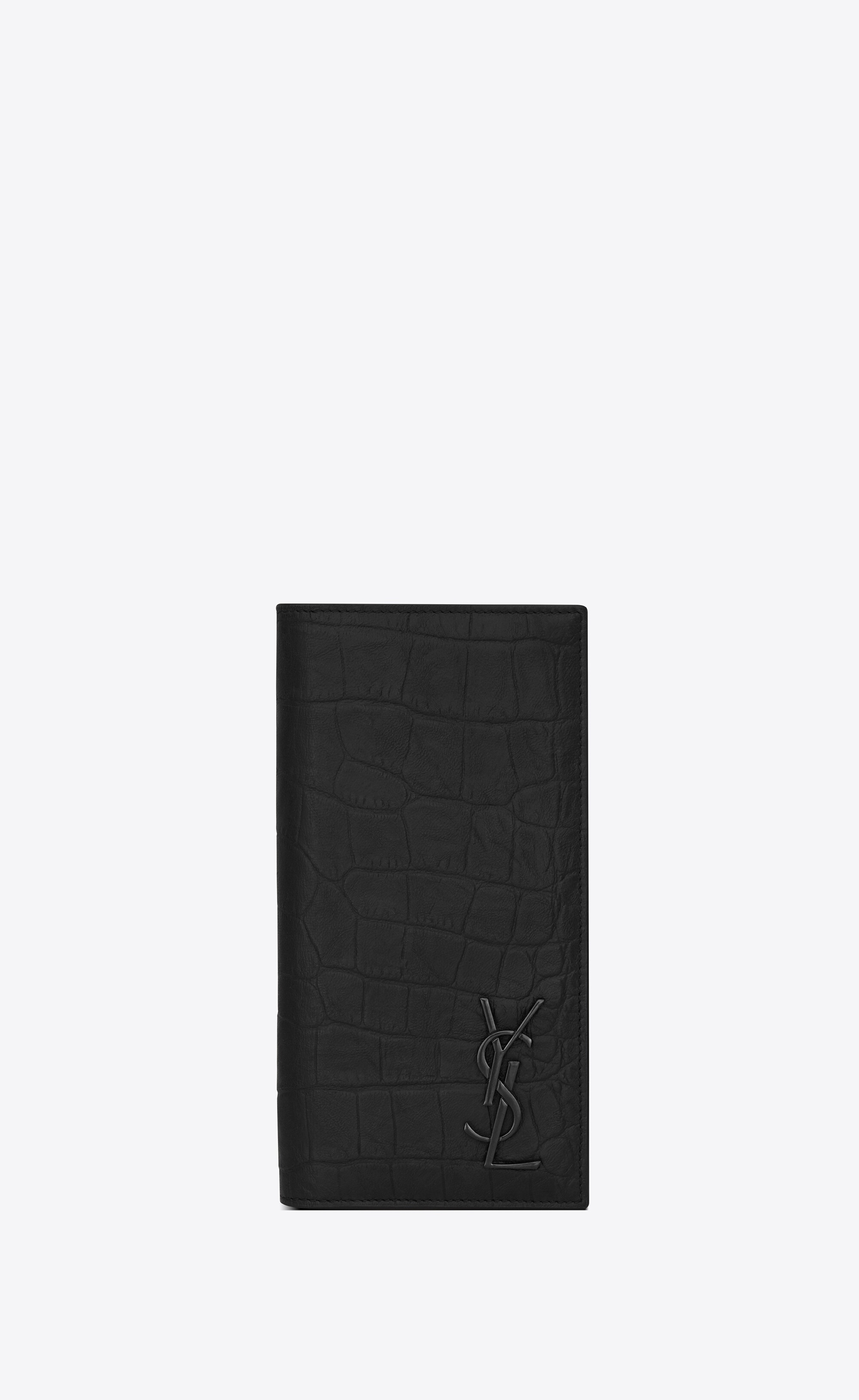 cassandre continental wallet in crocodile embossed leather - 1