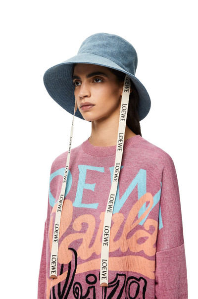 Loewe Fisherman hat in denim and calfskin outlook