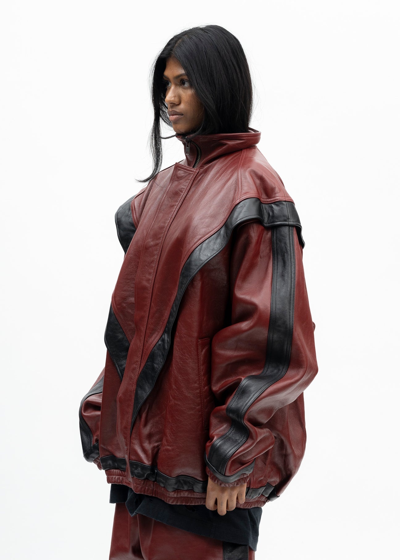doublet LEATHER TRACK JACKET