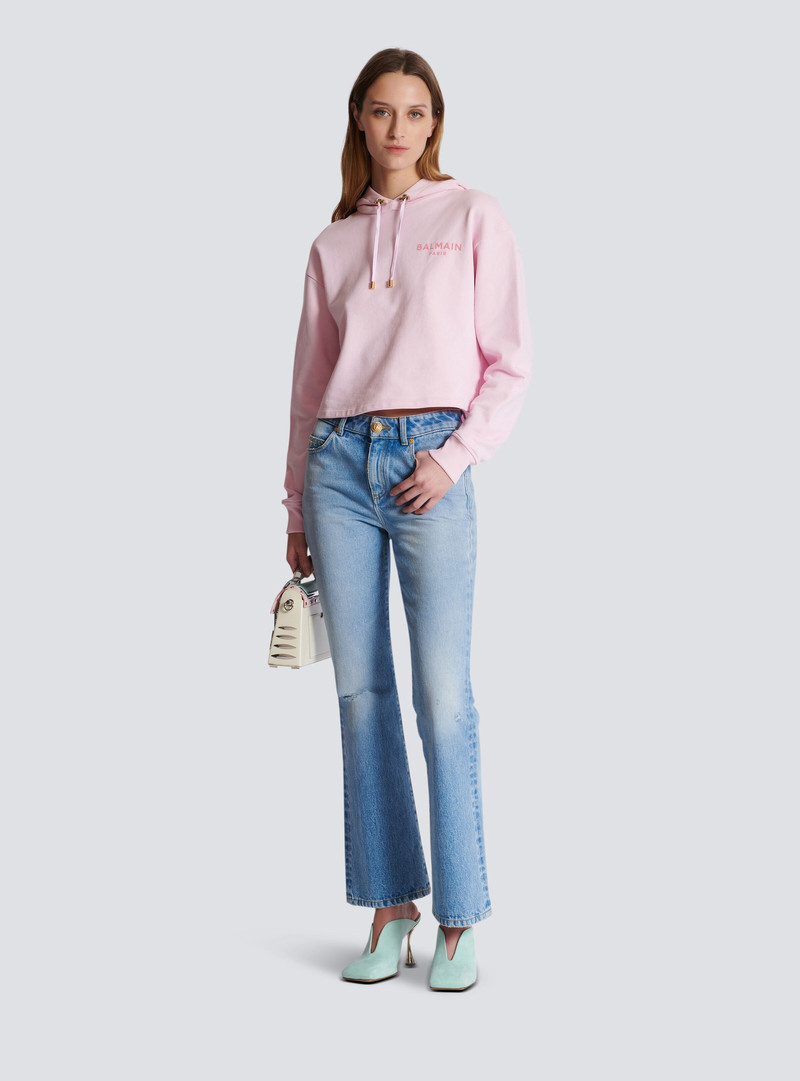 Balmain Flocked Balmain Paris hoodie outlook