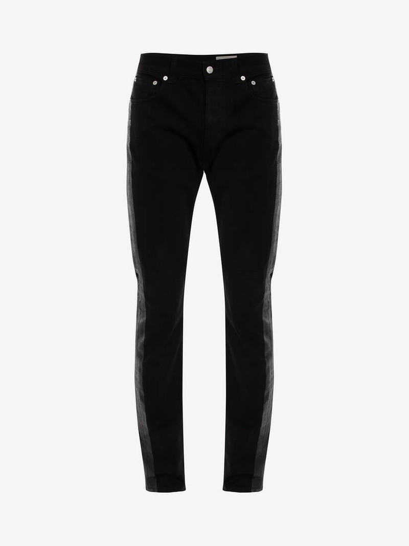 Paneled Jeans in Black 1