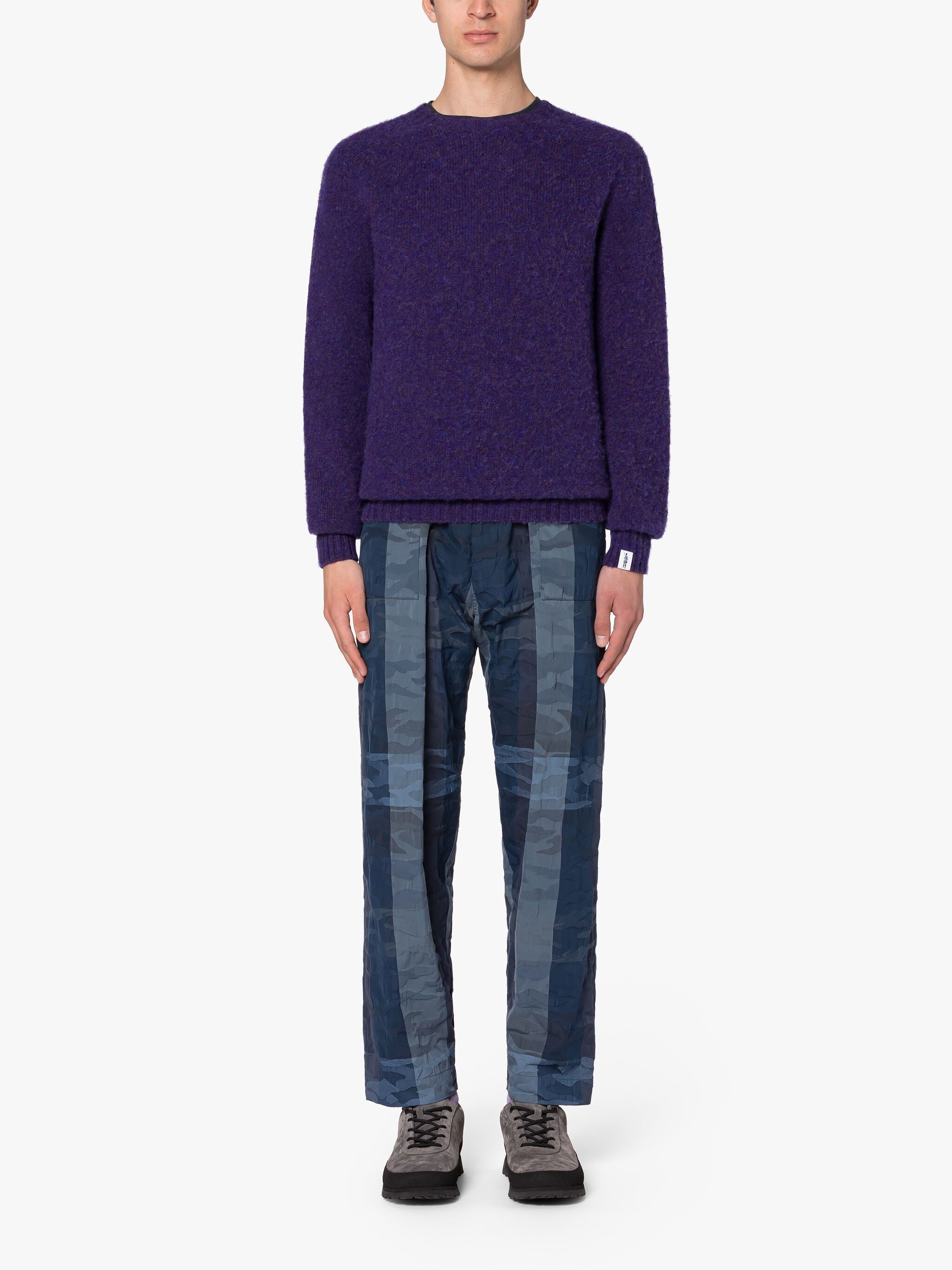 HUTCHINS VIOLET WOOL CREWNECK SWEATER - 2