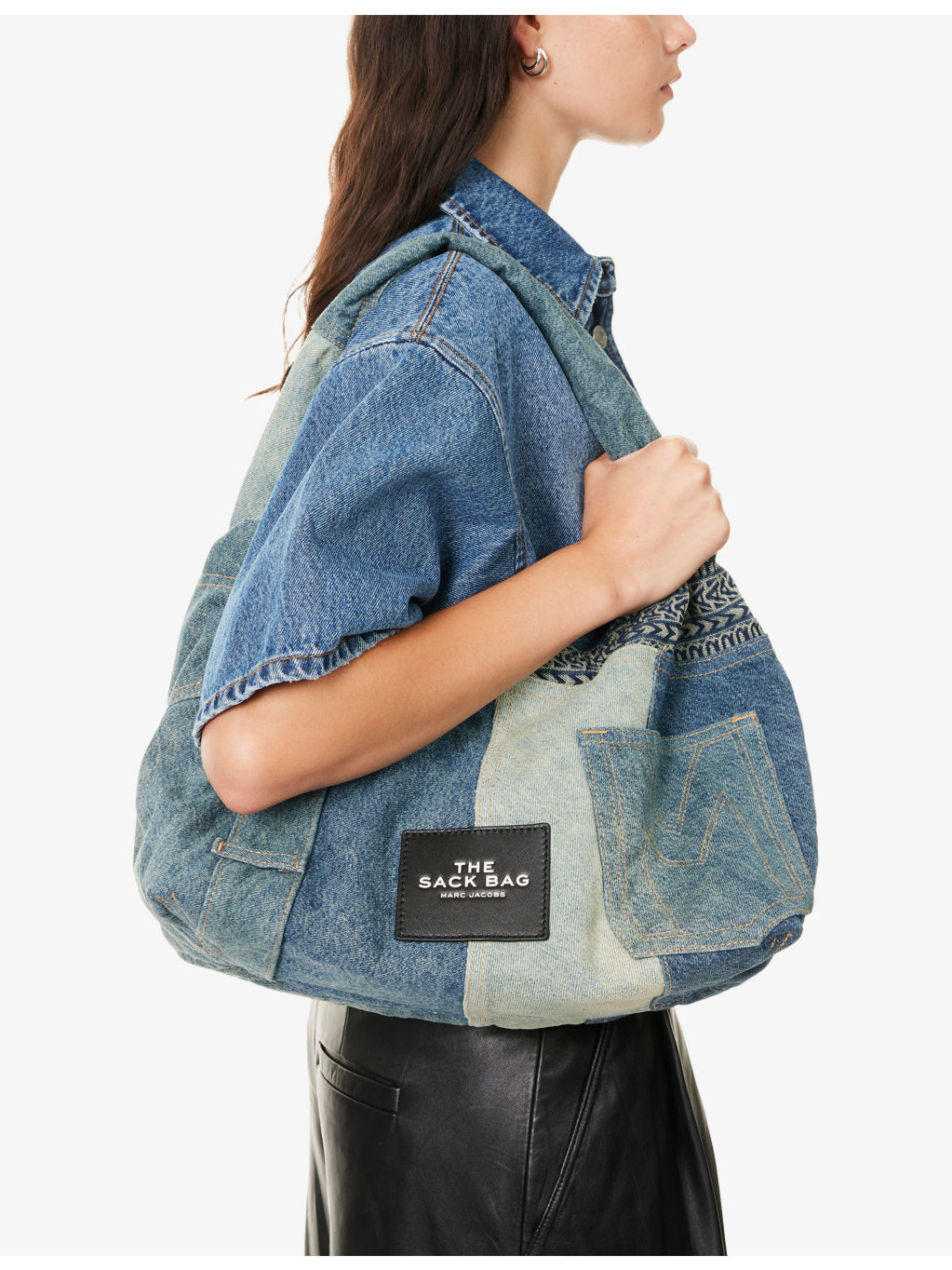 The Deconstructed Denim Sack Shoulder Bag - 2