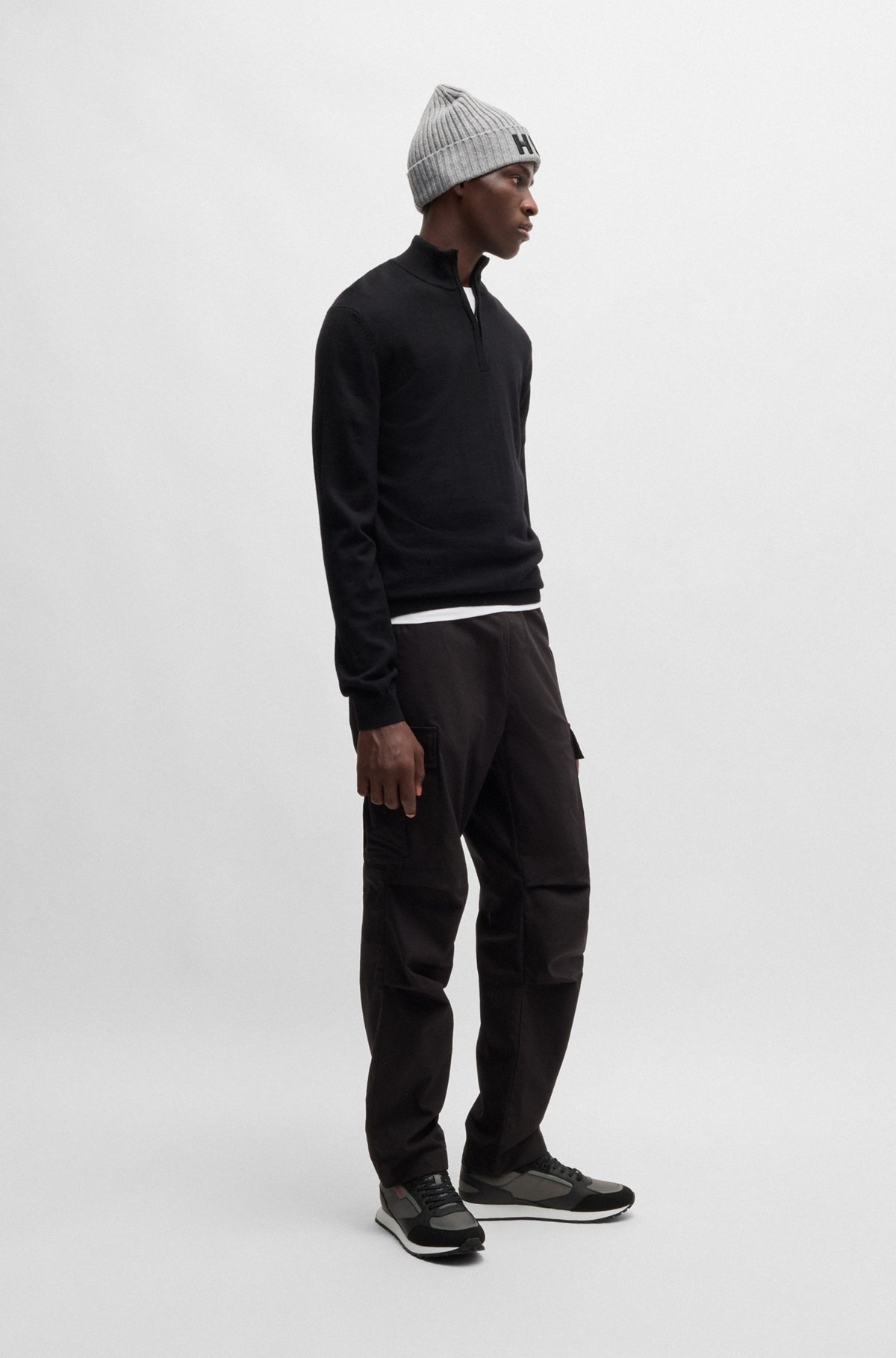 MIXED-MATERIAL TRAINERS WITH BRANDED ACCENTS - 3