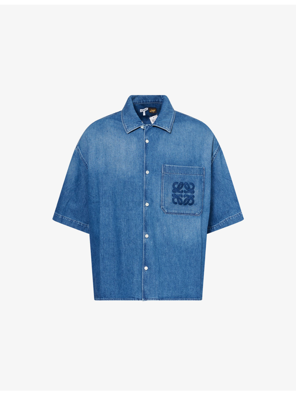 Ibiza Embroidered-Logo Denim Shirt - 1