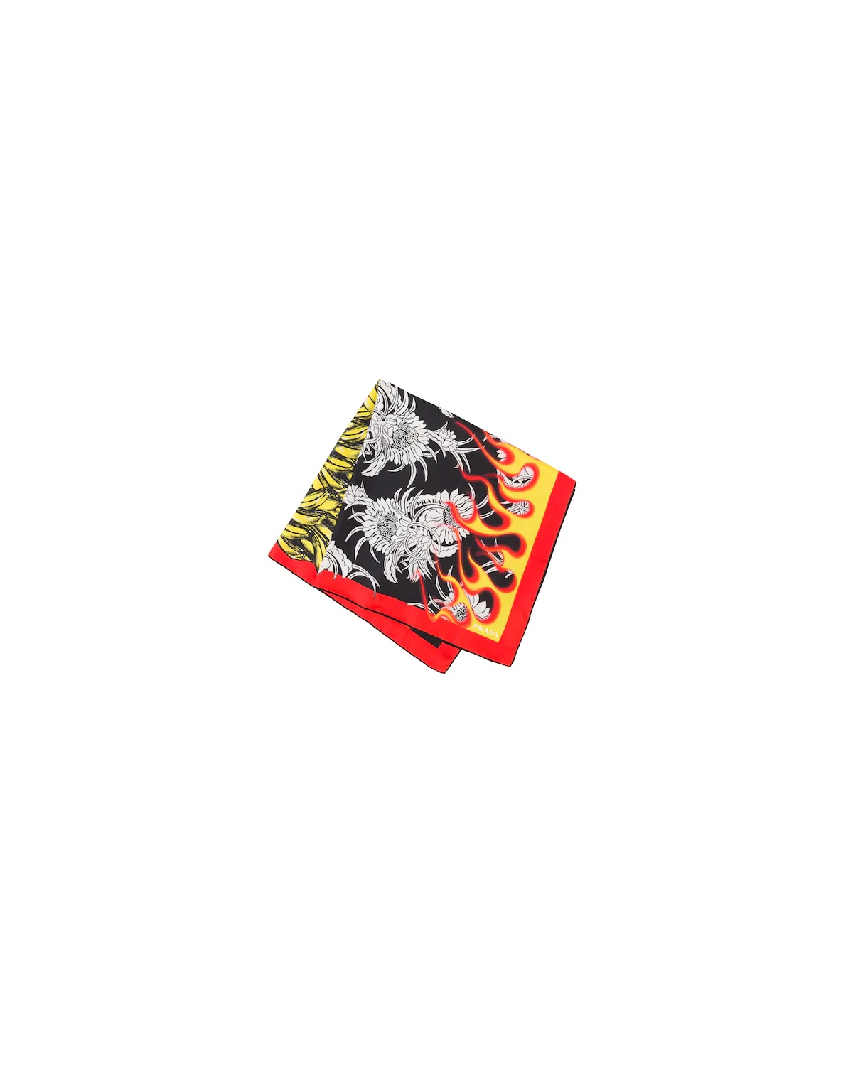Double Match Dahlia printed 90 silk scarf - 1