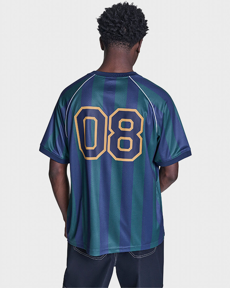 Striped Relaxed Soccer Jersey 5