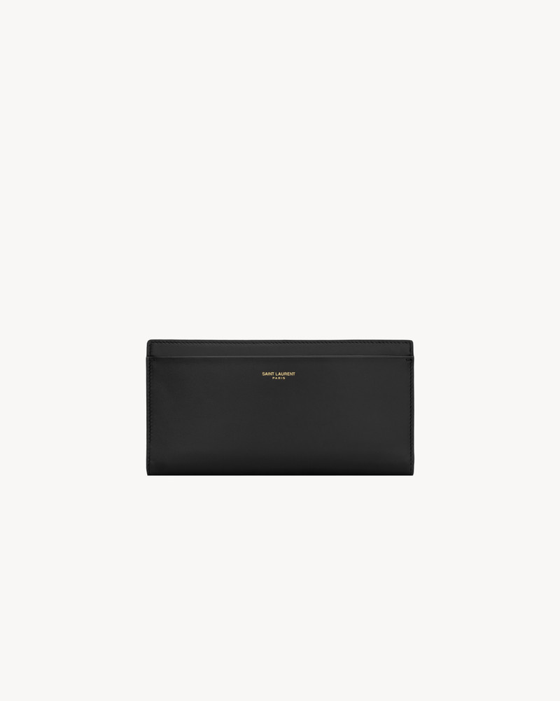 SAINT LAURENT PARIS ZIP WALLET IN SMOOTH LEATHER 1