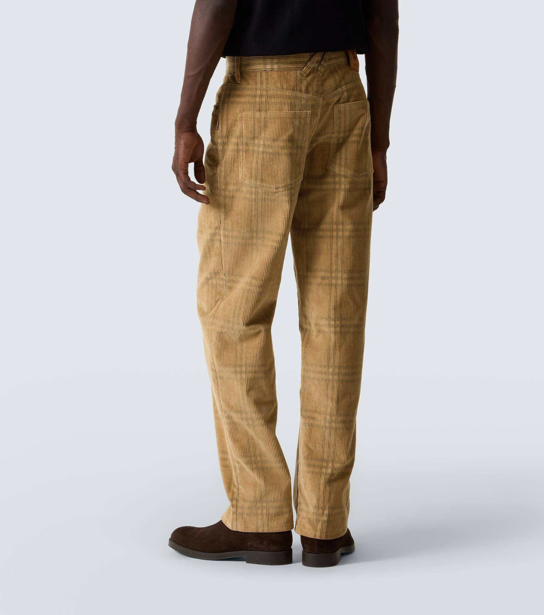 Burberry Check corduroy straight pants - 4