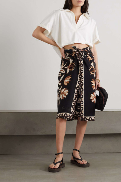 Johanna Ortiz + NET SUSTAIN Black Magic In The Details printed silk crepe de chine pareo outlook