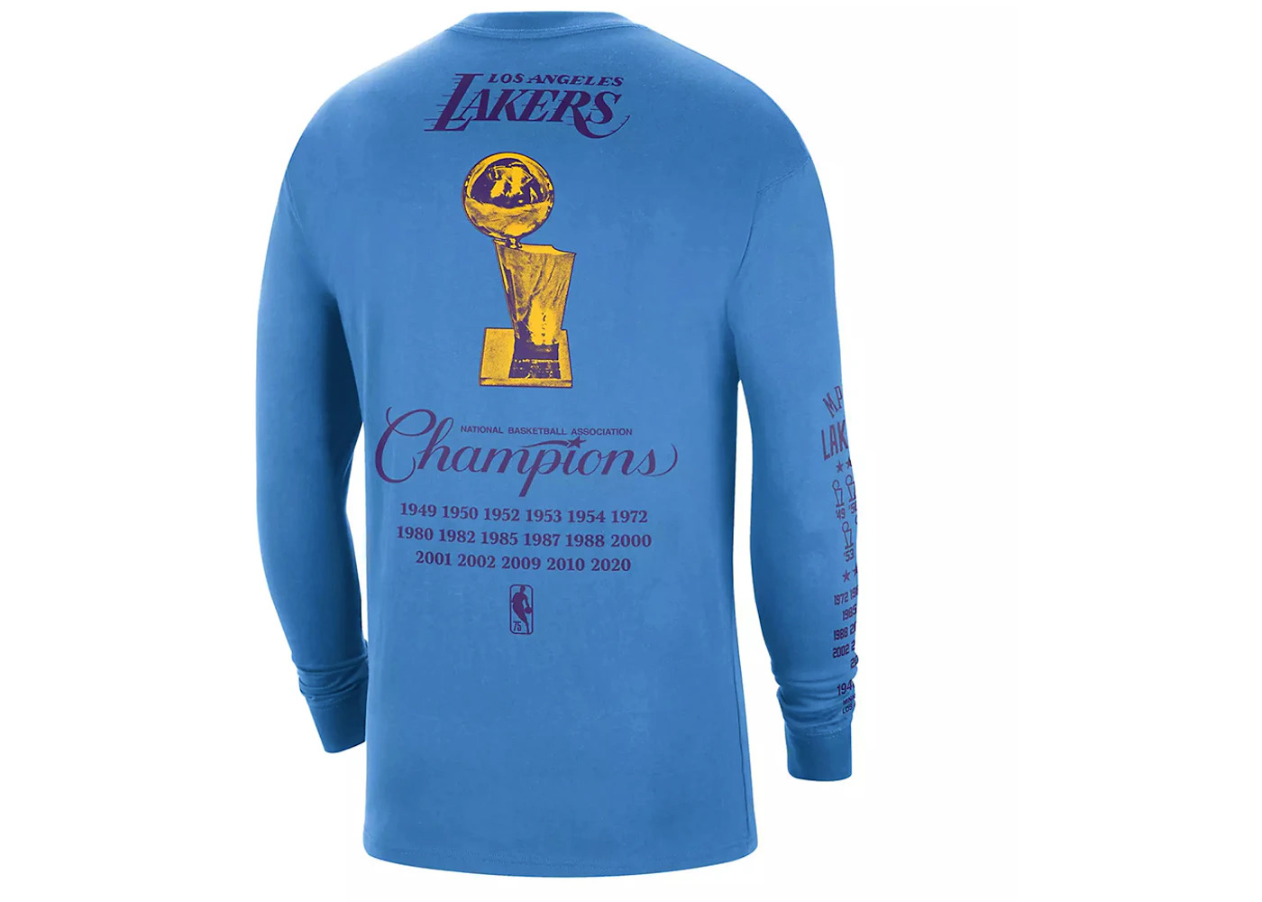 Nike NBA Los Angeles Lakers Courtside L/S T-shirt Blue - 2