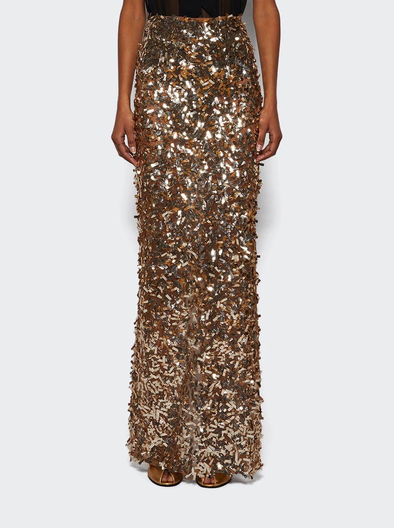 THE NEW ARRIVALS ILKYAZ OZEL Sirena Skirt Alchemy Gold outlook